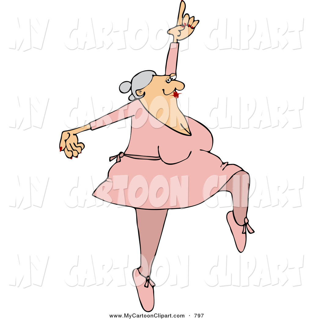 Clip Art Of A Senior Woman Dancing Ballet In Pink By Djart    797