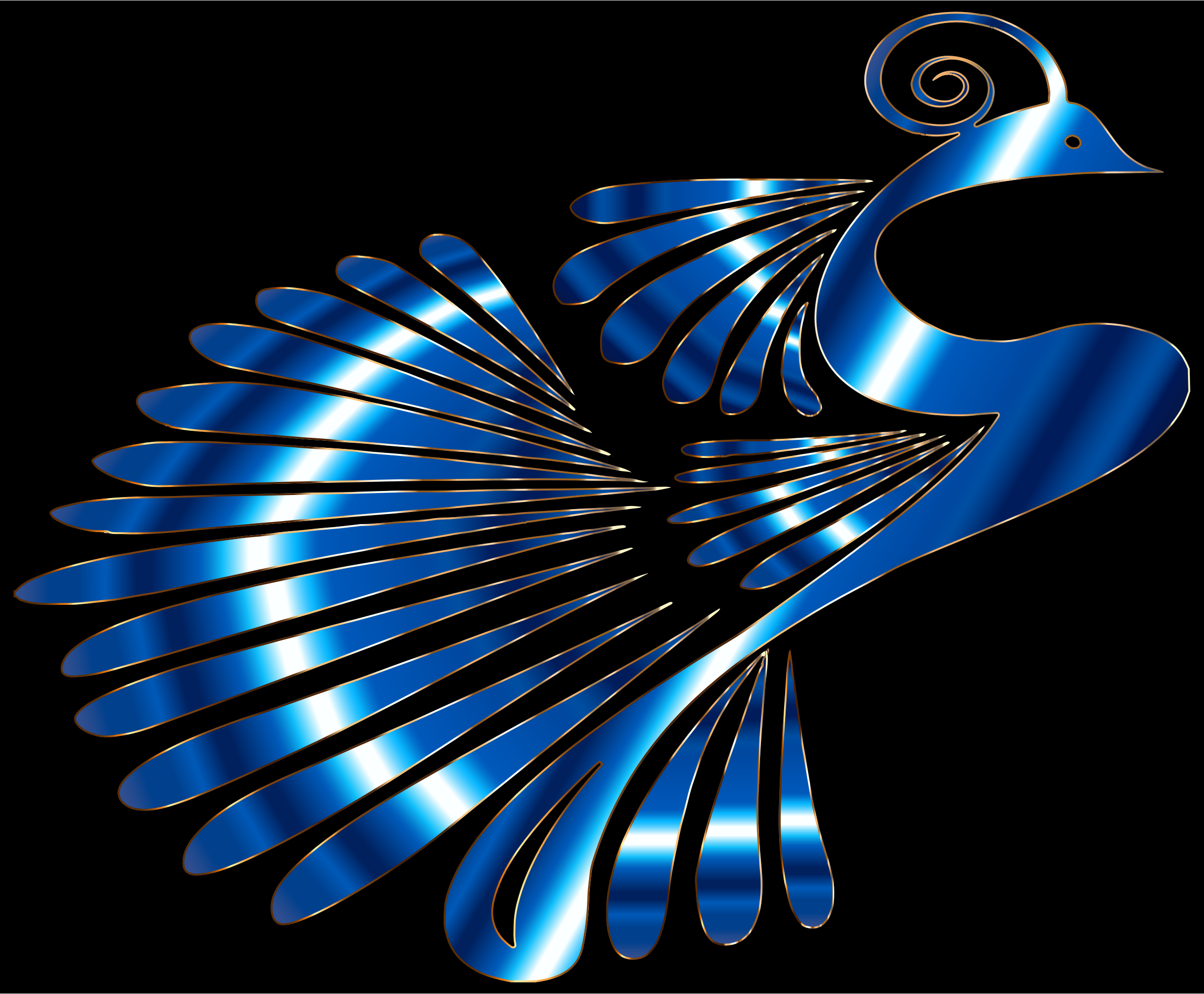 Clipart   Colorful Stylized Peacock 24