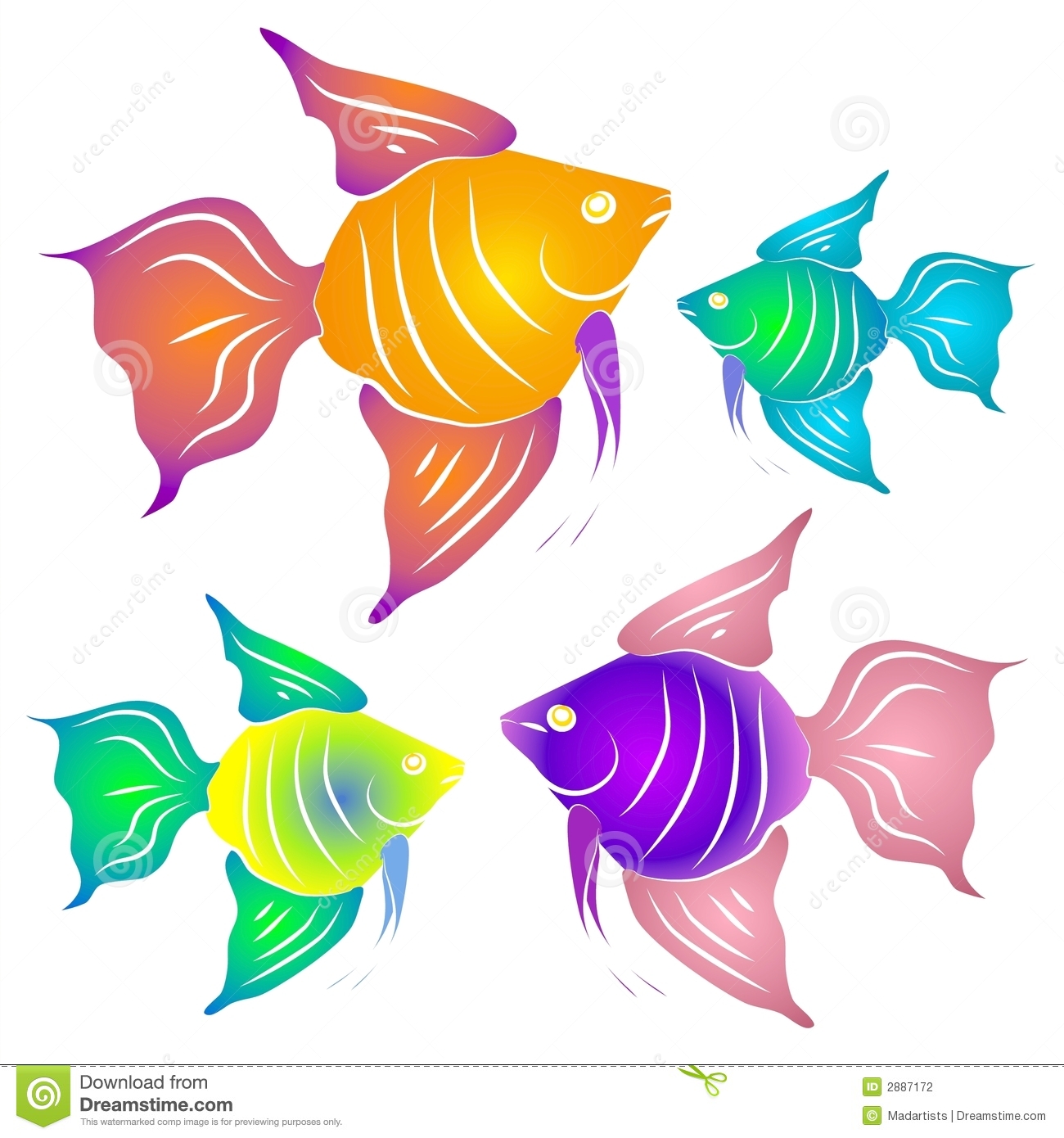 Clipart Fish Colorful Tropical Fish Clipart 2887172 Jpg