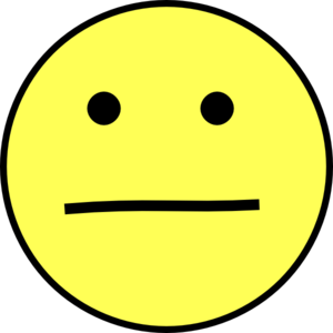 Clipart Straight Faced Yellow And Chrome Emoticon Smiley Face Picture