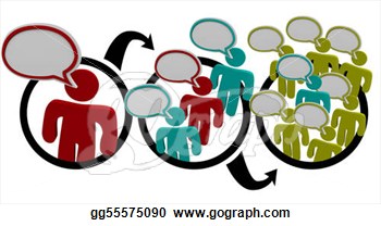 Clipart   Viral Marketing   Word Of Mouth  Stock Illustration
