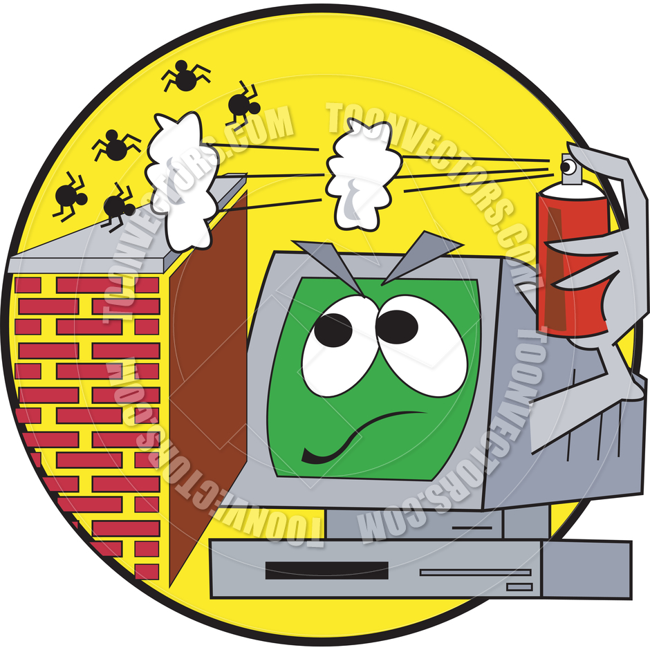 Computer Worm Clipart Cartoon Computer Virus Vector