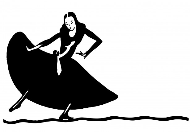 Dancing Woman Silhouette Clipart By Karen Arnold