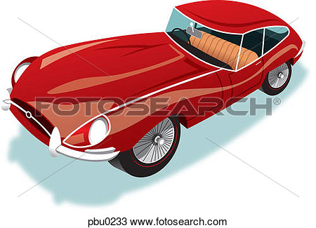 Drawing   A Red Sports Car  Fotosearch   Search Clipart Illustration