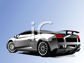 Expensive Sports Car Royalty Free Clip Art Illustration