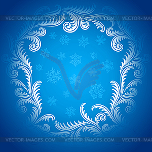 Frame  Winter Window Style Border   Royalty Free Vector Clipart