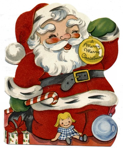 Free Clip Art From Vintage Holiday Crafts   Santa Claus