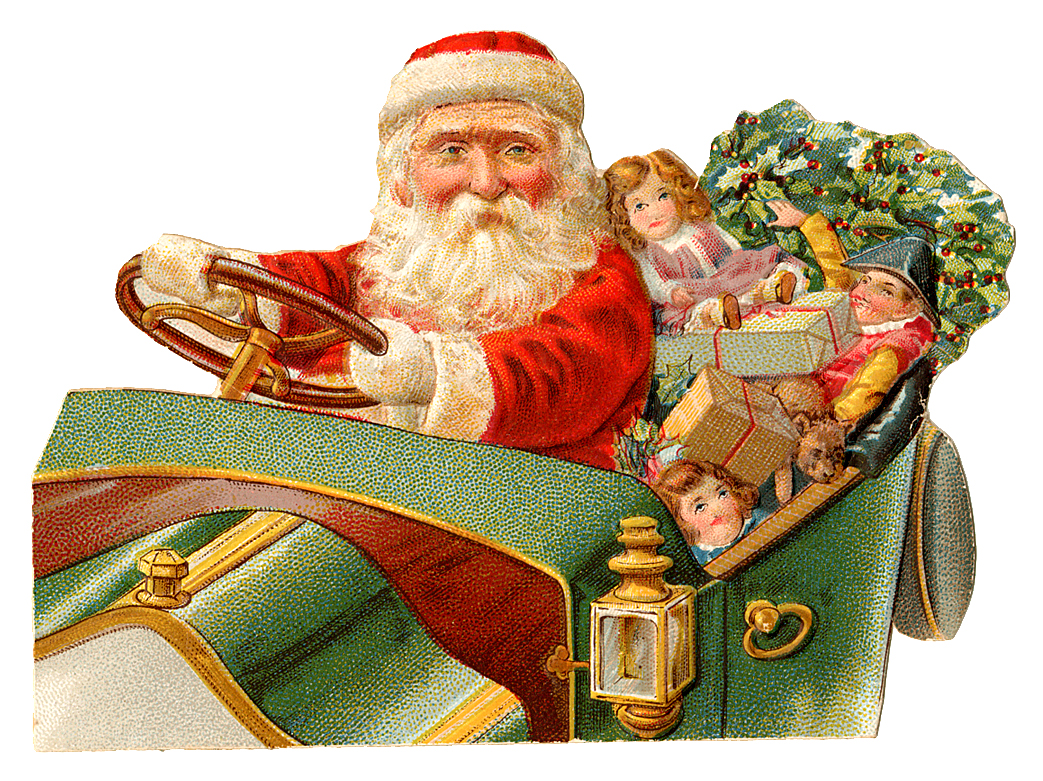 Free Vintage Clip Art Images  Vintage Santa Claus Clipart