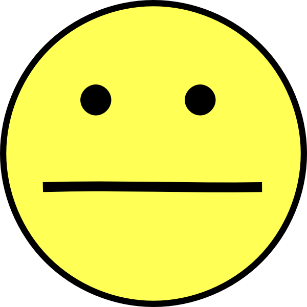 Straight Face Emoticon   Clipart Best