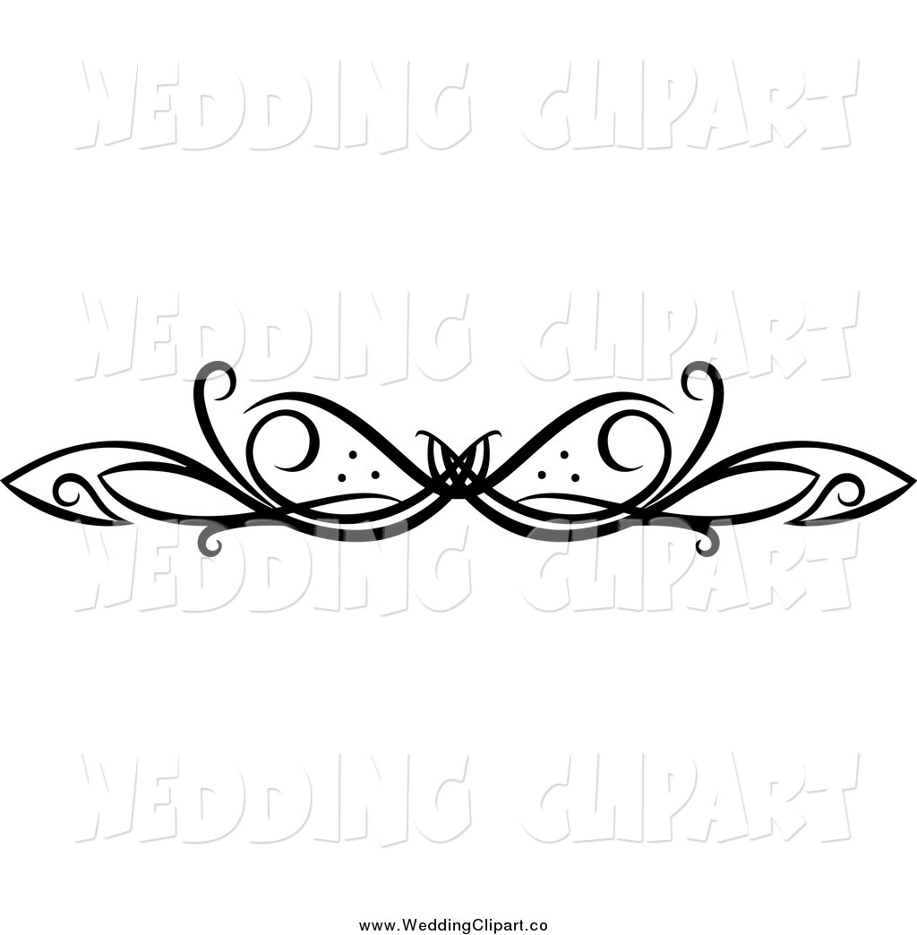 Swirl Wedding Flourish Design Element Wedding Clip Art Seamartini