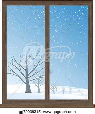 Vector Art   Winter Window  Clipart Drawing Gg72039315   Gograph
