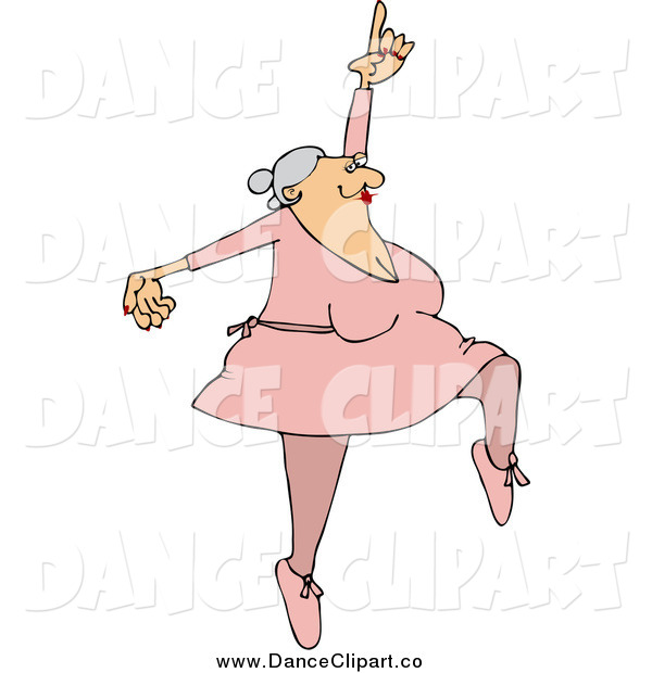 Vector Clip Art Of A Senior White Woman Dancing Ballet By Djart