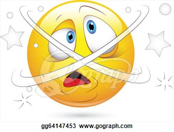 Vector Clipart   Dizziness Confused Smiley Face  Vector Illustration