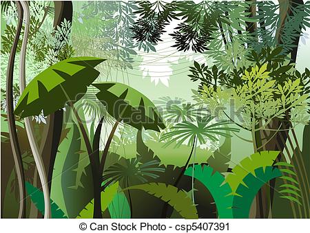 Vector   Jungle Day   Stock Illustration Royalty Free Illustrations
