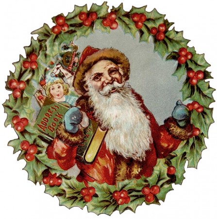 Vintage Santa Clip Art From The Early 1900 S   Vintage Fangirl