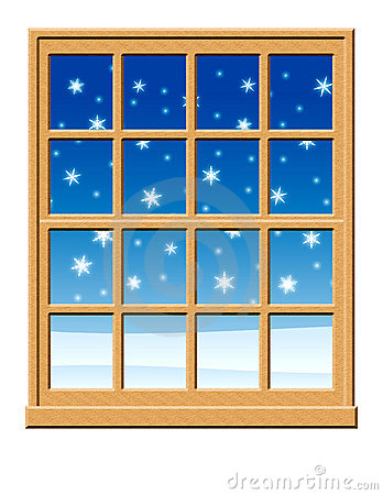 Winter Window Scene Stock Image   Image  7275501