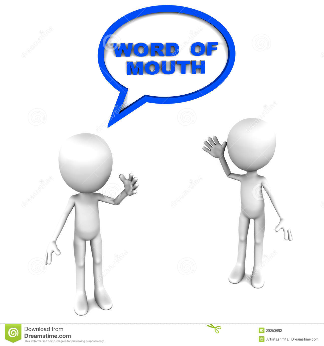 Word Of Mouth Advertising And Marketing Concept One Person Speaking