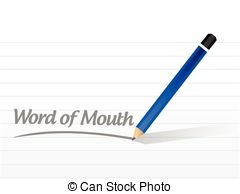 Word Of Mouth Message Illustration Design Over A White