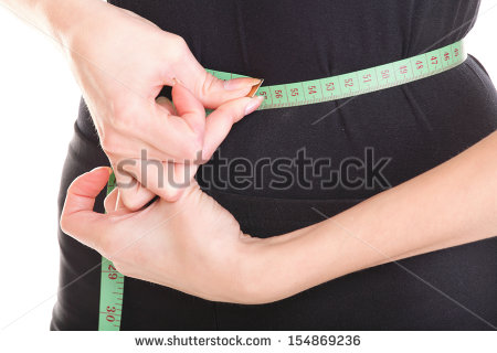 Young Athletic And Sexy Woman Measuring Size Of Her Waist With A Tape