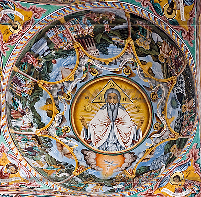 Ceiling Of Rila Monastery Bulgaria Fresco     Anna Rutkovskaya