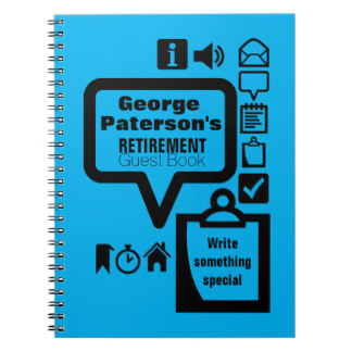 Clipart Choose Color3 Custom Retirement Guest Book Note Book