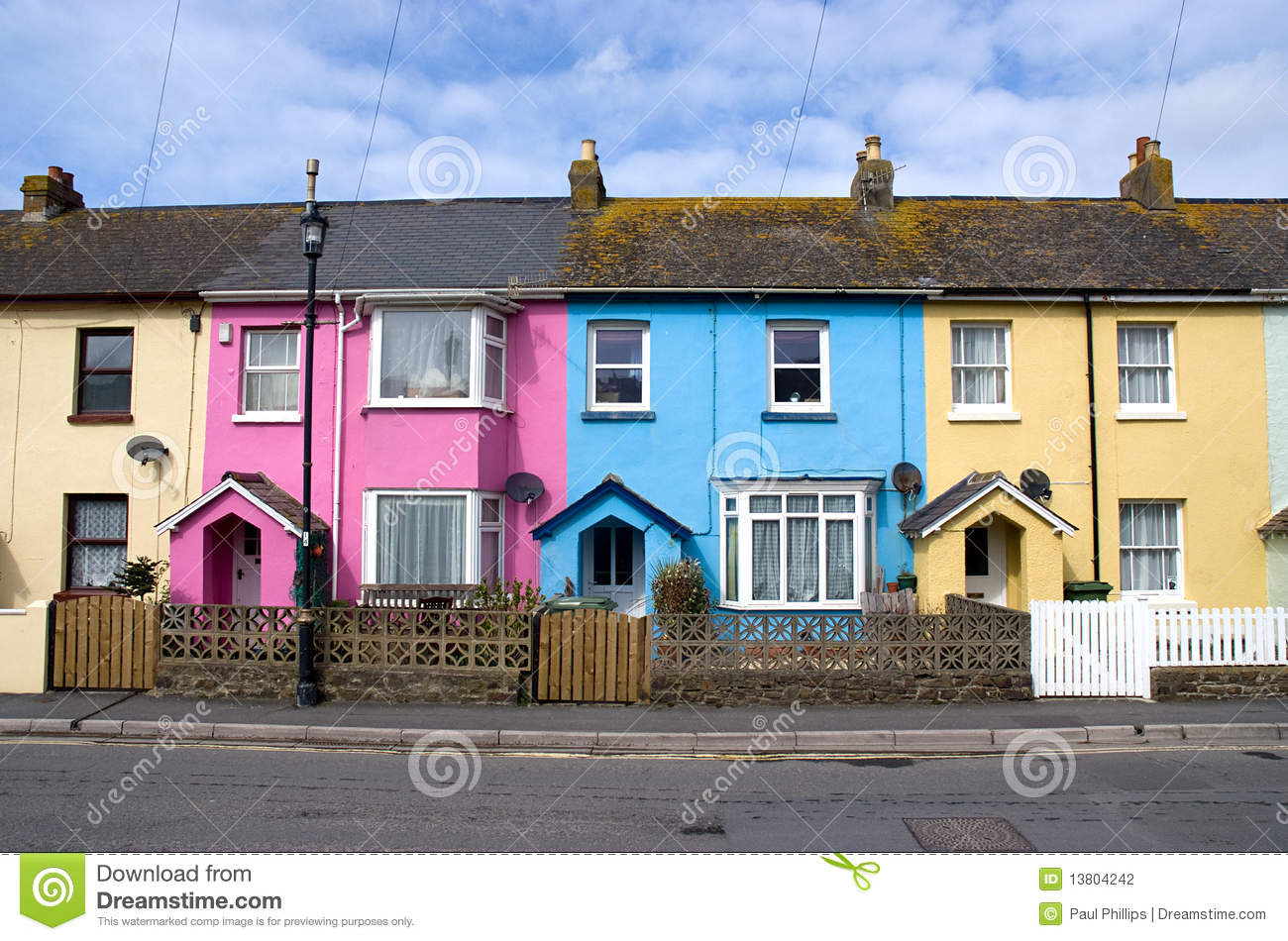 Different Colored Houses In A Row