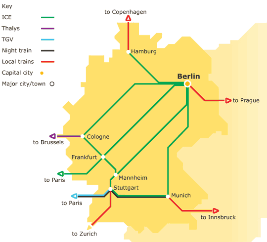 Germany Railway Map