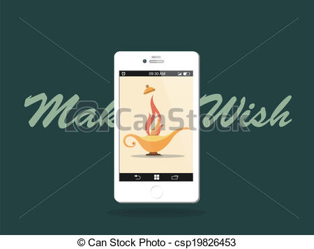 Make A Wish Clipart Make A Wish  Modern Aladdin S Lamp   Csp19826453