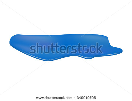 Puddle Of Water Spill Clipart  Blue Stain Plash Drop  Vector