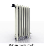 Radiator   Computer Generated 3d Illustration With A