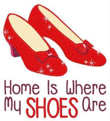 Ruby Slippers Vector Medium Embroidery Design