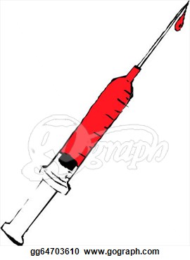 Stock Illustration   Syringe For A Blood Test    Stock Art