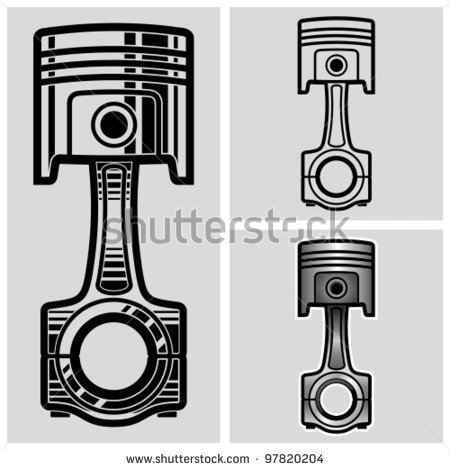 Vector Download   Car Engine Piston  Vector Illustration