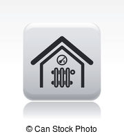 Vector Illustration Of Single Isolated Temperature Home Icon Eps