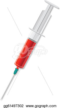 Vector Illustration   Syringe For A Blood Test Vector Illustration