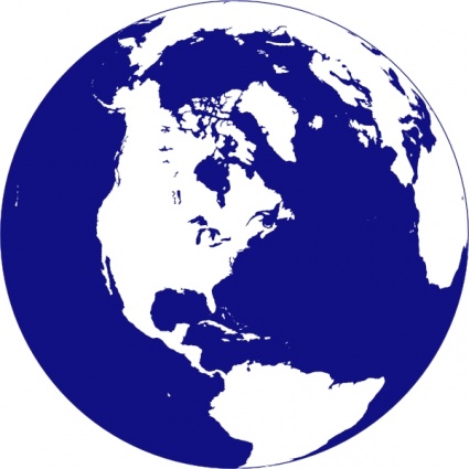 World Hemisphere Glo Planet Earth North White America Northpole