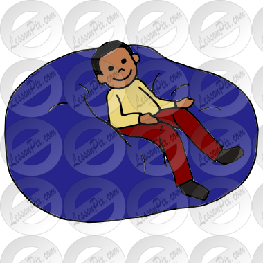 Bean Bag Picture For Classroom   Therapy Use   Great Bean Bag Clipart