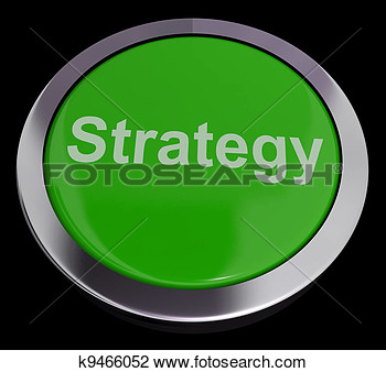 Clip Art   Strategy Button For Business Solutions Or Goals  Fotosearch