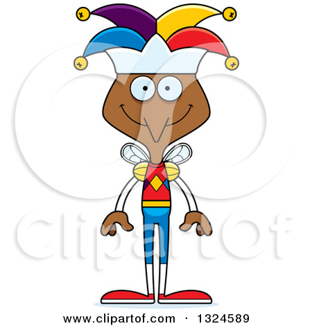 Clipart Of A Cartoon Happy Mosquito Astronaut   Royalty Free Vector