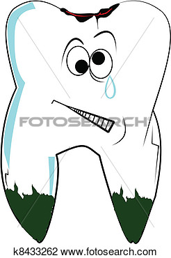 Clipart Of Tooth With Cavity K8433262   Search Clip Art Illustration