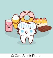 Cute Cartoon Tooth Cavity Great For Health Dental Care   