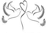 Doves With Heart Stock Vector   Clipart Me