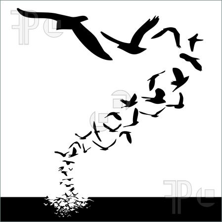 Flying Birds Tattoo Clipart Flying Owl Silhouette Clipart