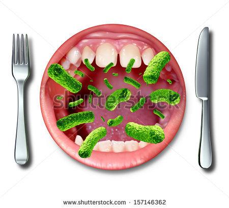 Food Poisoning Illness Health Concept With A Dinner Plate Shaped As An