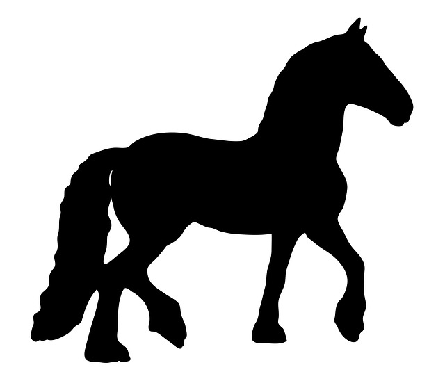 Horse Equine Animal Black Silhouette Art Clip Art