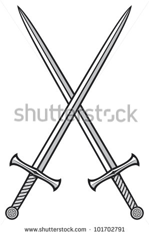 Medieval Swords Clipart Crossed Swords   Stock Photo