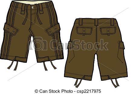 Stock Illustrations Of Boy Cargo Shorts Csp2217975   Search Clipart