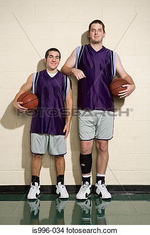 Stock Photo   Tall And Short Basketball Players  Fotosearch   Search
