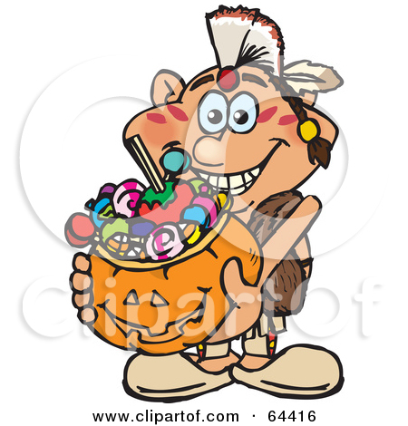 Trick Or Treating Baboon Holding A Pumpkin Basket Full Of Halloween    
