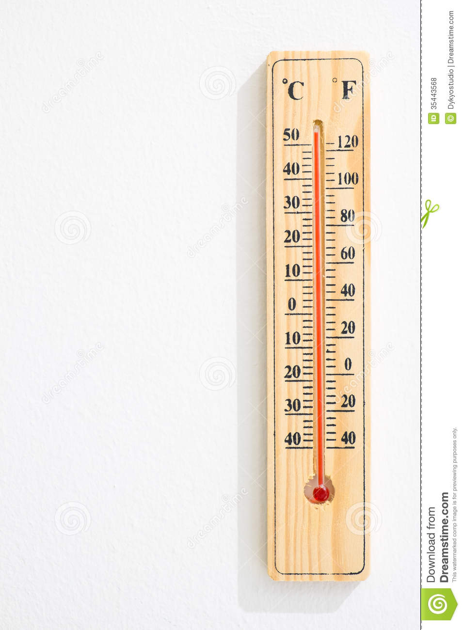 Wooden Thermometer With Maximum Temperature Royalty Free Stock Photos